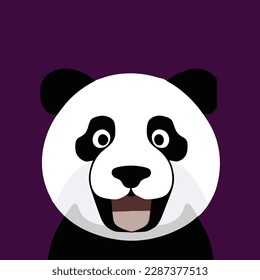 a beautiful panda vector artwork
