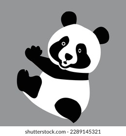 a beautiful panda vrctor art work,a cute panda,panda illustretion
