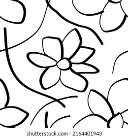 Beautiful paper art seamless pattern with flowers. Summer vector illustration. Spring floral vector illustration.Design element.
