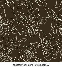 Beautiful paper art seamless pattern with flowers. Summer vector illustration. Spring floral vector illustration.Design element.