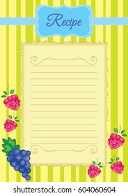 Beautiful paper for culinary notes, Recipe paper