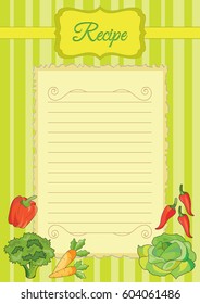 Beautiful paper for culinary notes, Recipe paper