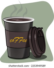 Beautiful paper cup for fragrant delicious coffee