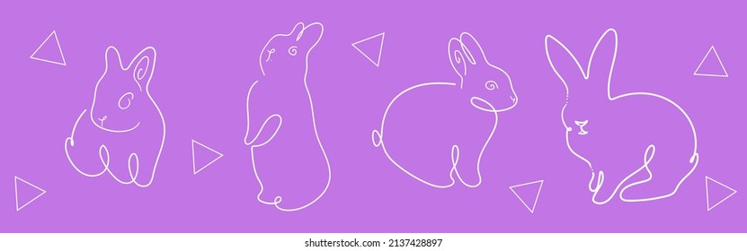 Hermoso desfile de conejitos de Pascua