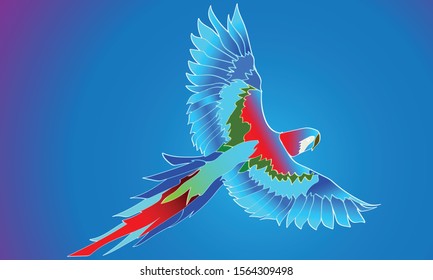 beautiful parrot bird vector design