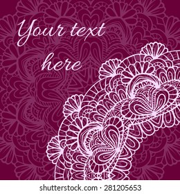 Beautiful part of vintage mandala pattern for your design.