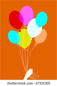 Beautiful Party Balloons Vector