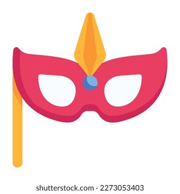 A beautiful party prop masquerade flat icon, 