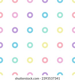 Beautiful pastel colored polka dot diapers for children, pastel donut pattern fabric.