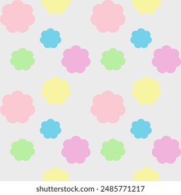 Beautiful pastel colorful dots seamless pattern