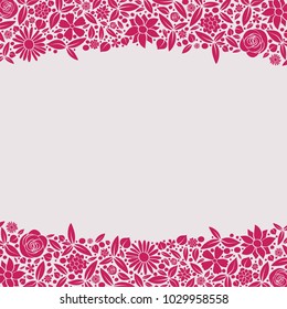 Beautiful pastel coloured background with flowers. Concept of a template of a card with copyspace. Vector.