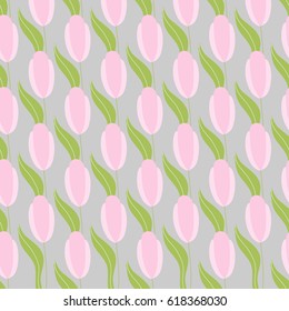 Beautiful pastel flower seamless pattern. Hand drawn vector background.