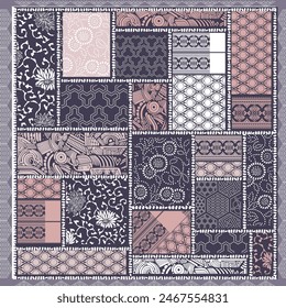 beautiful pastel geometric pattern design for textile