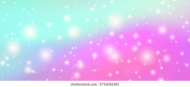 Beautiful pastel gradient background with glowing fairy lights and soft sparkles. Perfect for trendy design, social media, children visuals, invitations, branding, and modern digital projects