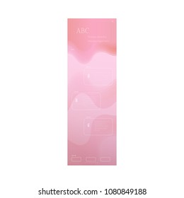 Beautiful pastel one page website design for business - trendy colorful background with gradient and color transition for responsive landing page template, vector illustration.