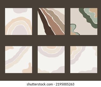 Beautiful pastel social media banner template with minimal abstract organic shapes composition in trendy contemporary collage style simple plat vector design