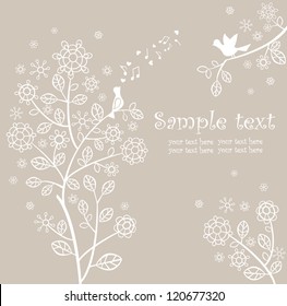 Beautiful pastel spring card