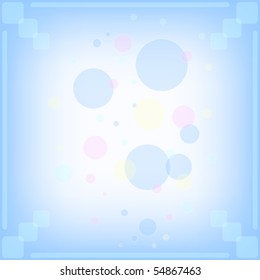 Beautiful pastel vector background with circles