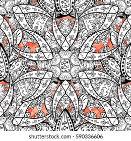 Beautiful pattern with abstract flowers. Spotted Vector illustration. Background. Background.