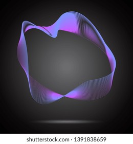 Beautiful pattern with abstract shape on black background for web design. Abstract geometric shape. Design template. Wave lines pattern abstract background.