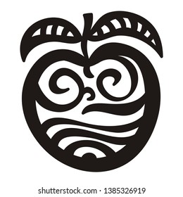 Beautiful pattern apple. Vector illustration