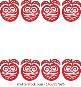 Beautiful pattern apples. Vector illustration