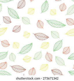 beautiful pattern with autumn leaves