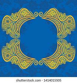 Beautiful pattern background of stars and half moon. Vector illustration