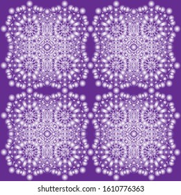 Beautiful pattern with balls on a purple background