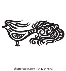 Beautiful pattern bird. Vector illustration