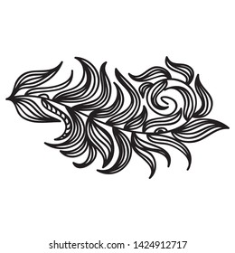 Beautiful pattern branch. Vector illustration
