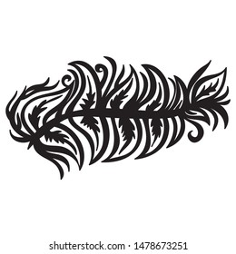 Beautiful pattern branch. Vector illustration