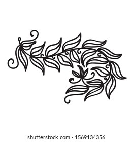 Beautiful pattern branch. Vector illustration