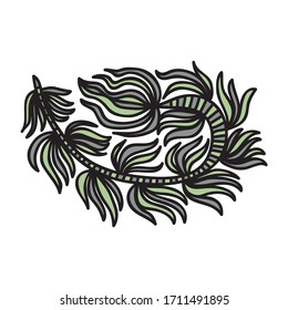 Beautiful pattern branch. Vector illustration