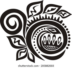 Beautiful pattern branch vector illustration