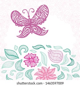 Beautiful pattern butterfly. Vector illustration