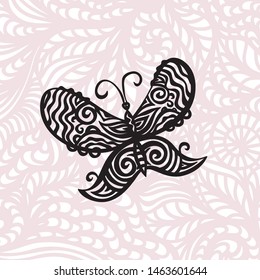 Beautiful pattern butterfly. Vector illustration