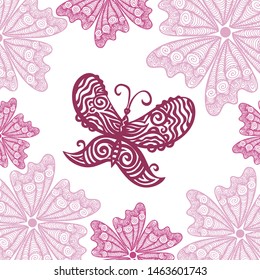 Beautiful pattern butterfly. Vector illustration