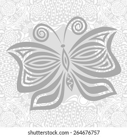 Beautiful pattern butterfly vector illustration