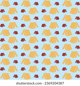 Beautiful pattern of camping tent seamless background vector illustration