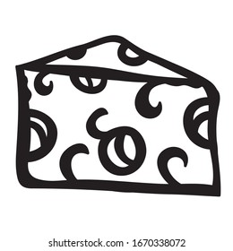 Beautiful pattern cheese. Vector illustration