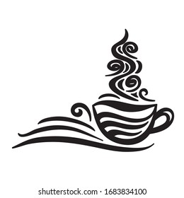 Beautiful pattern coffee. Vector illustration
