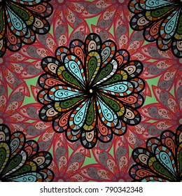 Beautiful pattern for decoration and design. Exquisite pattern of watercolor sketches of the flower. Vintage. Trendy print. Watercolor seamless pattern.