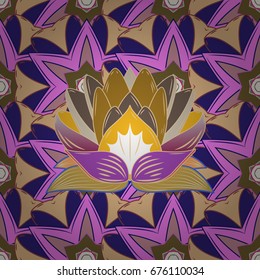 Beautiful pattern for decoration and design. Trendy print. Vintage. Watercolor seamless pattern. Exquisite pattern of watercolor sketches of the flower.
