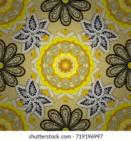 Beautiful pattern for decoration and design. Vector illustration. Watercolor seamless pattern. Trendy print. Vintage. Exquisite pattern of watercolor sketches of the flower.