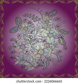 Beautiful pattern for decoration and design. Watercolor seamless pattern bouquet of flowers. Trendy print. Toned. Exquisite pattern of watercolor sketches of the flower.