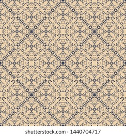 Beautiful pattern for design. Blue floral ornament on background. Vector design illustration. Vector illustration