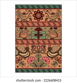 diseño de patrones hermosos para tela, chal y pañuelo