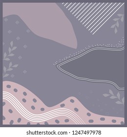 beautiful pattern design for scarf with violet color background