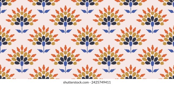 Beautiful Pattern Embroidery floral, leaves and branches pattern design, hem, skirt, adorning sleeves flower embroidery. beautiful border floral embroidery. Ethnic flower pattern.